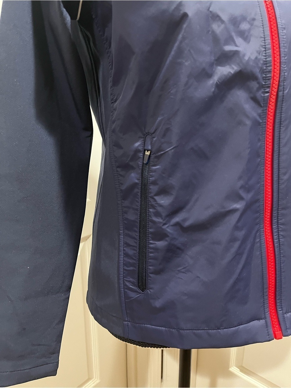 LACOSTE SPORT NAVY FULL ZIP PERFORMANCE WOMEN’s JACKET Size 36 - Picture 5 of 9